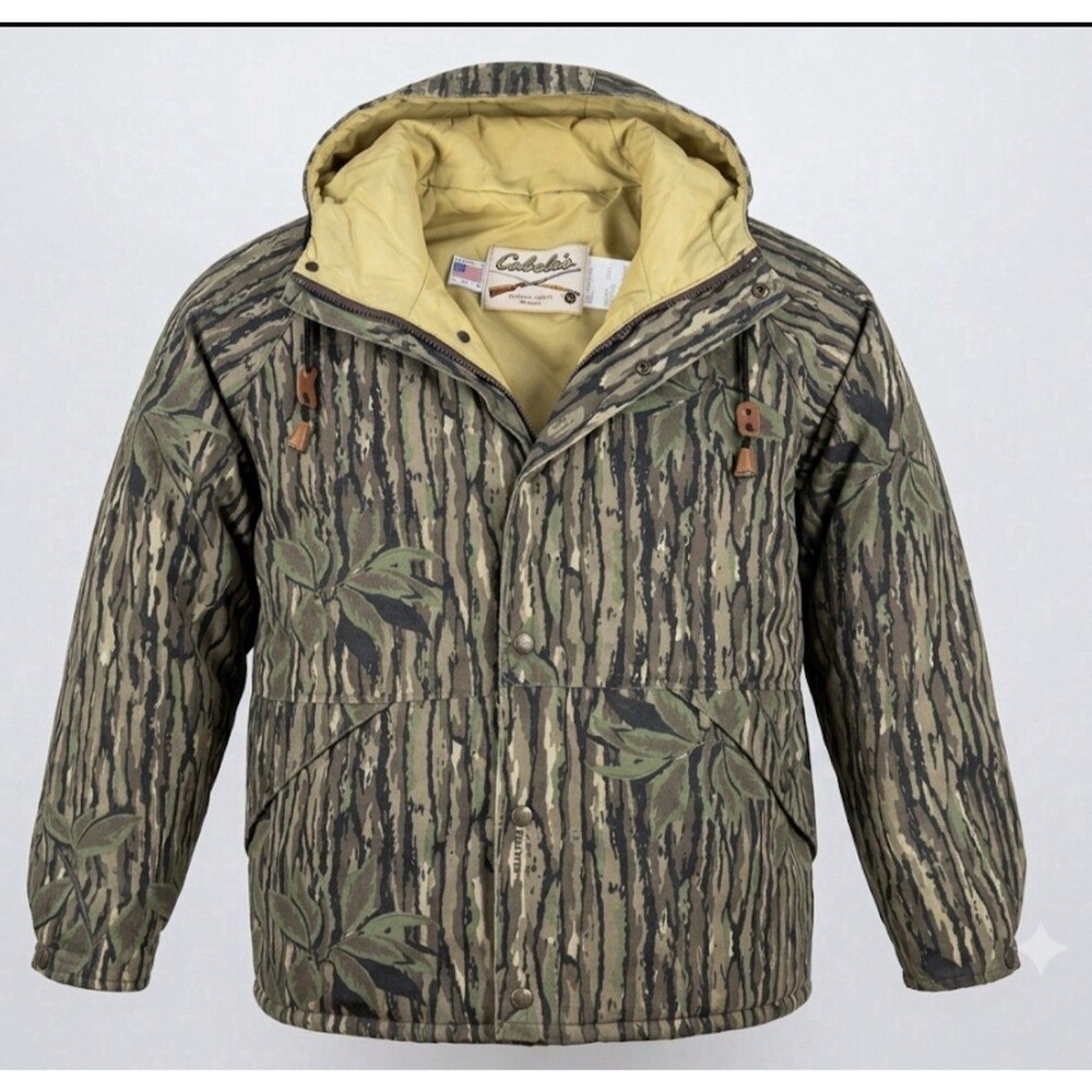 Vtg Cabela's Goretex Camouflage Jacket Mens Large Realtree Camo Zip Up USA  RARE